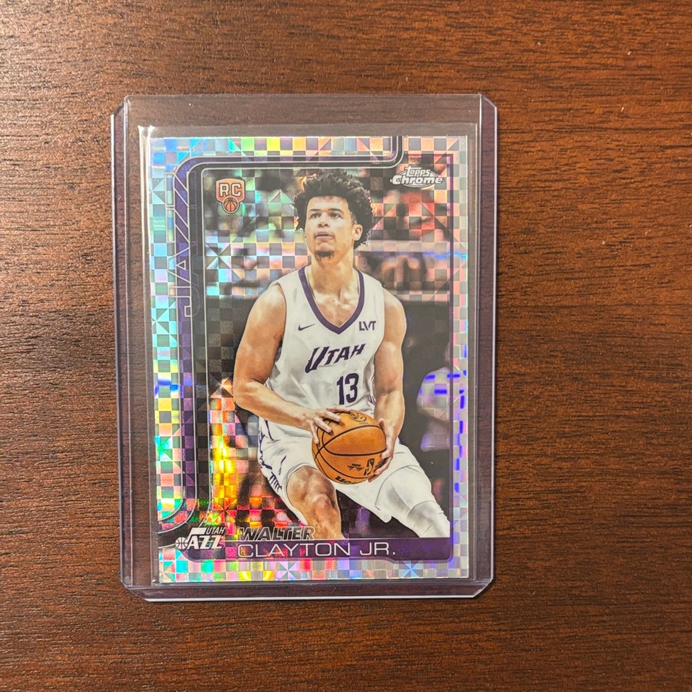 Walter Clayton Jr. 2025 Topps Chrome X-Fractor Rookie Card #268